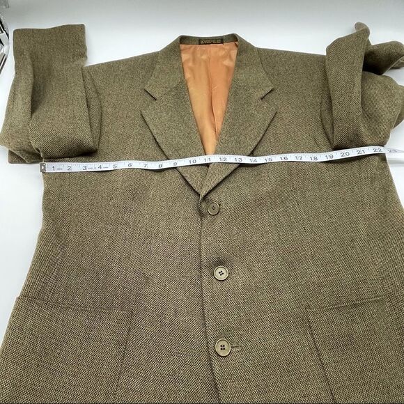 Men's 💯% Wool Suit Jacket Sz 42R - Picture 11 of 14